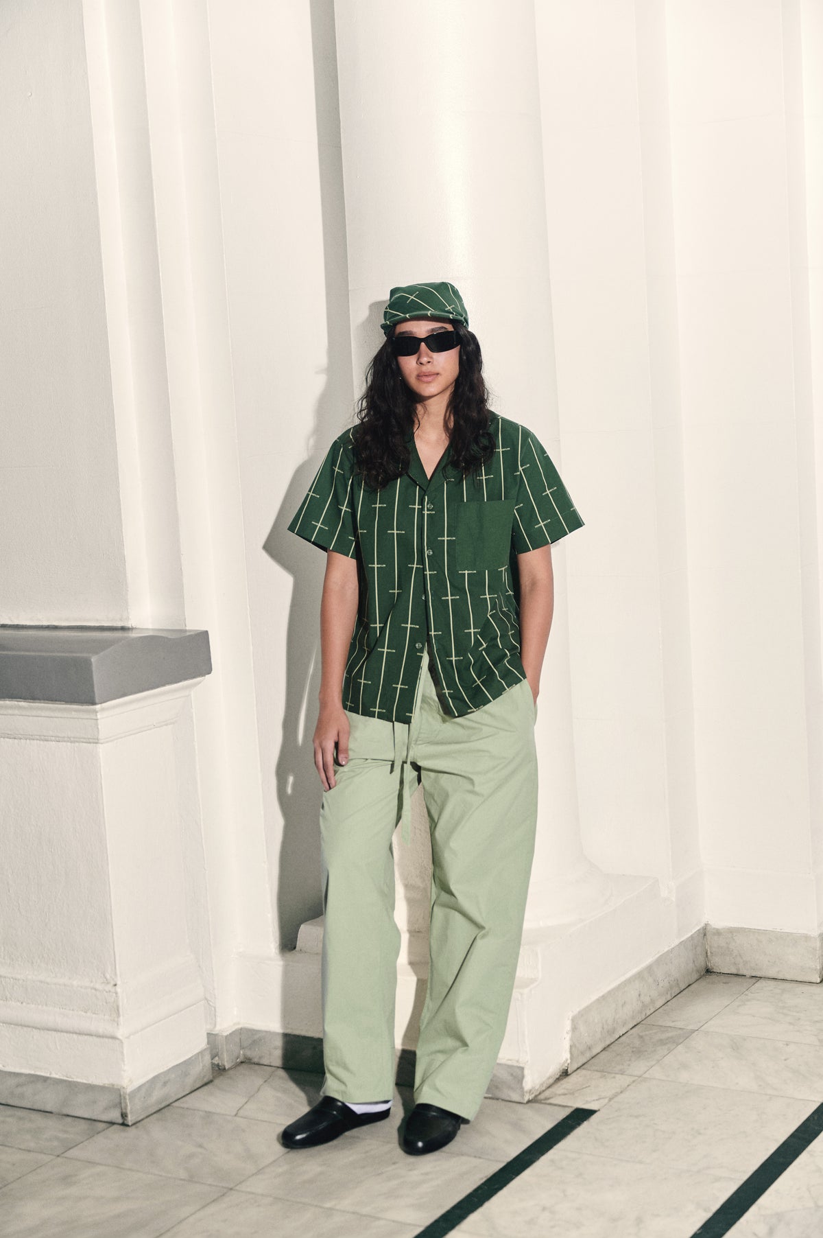 House Babylon stripe shirt - Dark Green