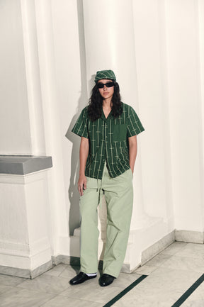 House Babylon stripe shirt - Dark Green