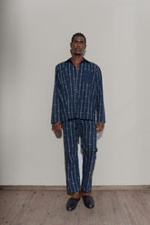 House Babylon stripe Trousers -Navy