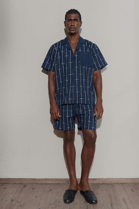 House Babylon stripe shorts - Navy
