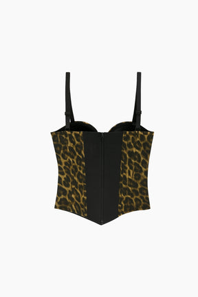 Leopard print corset 