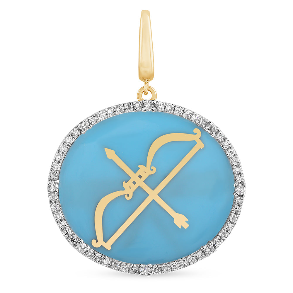 Oval Sagittarius Charm