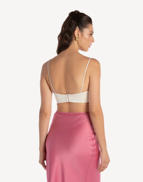 Satin Corset Cropped Top