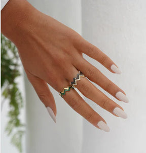 Zigzag ring 6.5 US