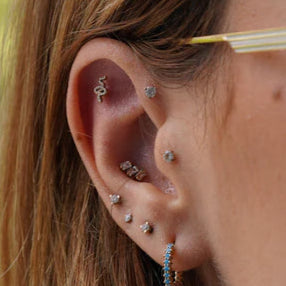 Diamond snake Stud (Single)