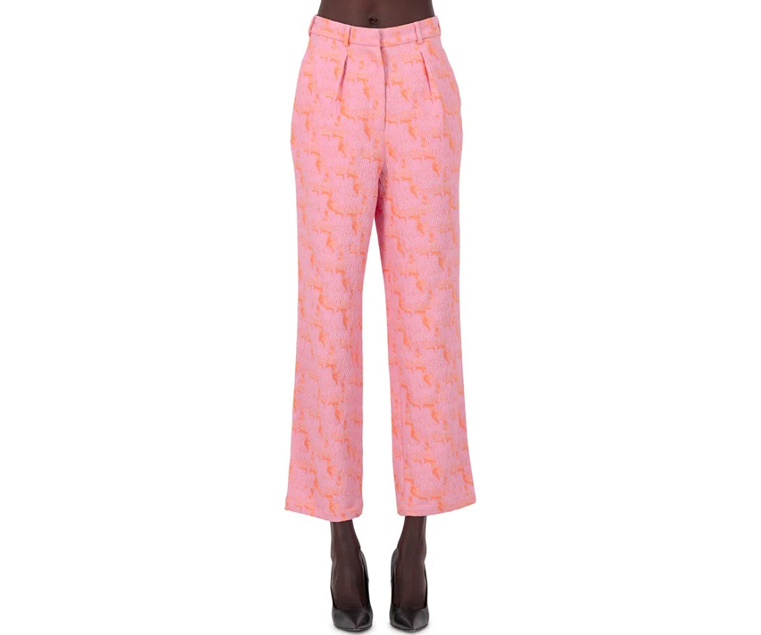 Pink Jacquard Pants