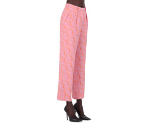 Pink Jacquard Pants