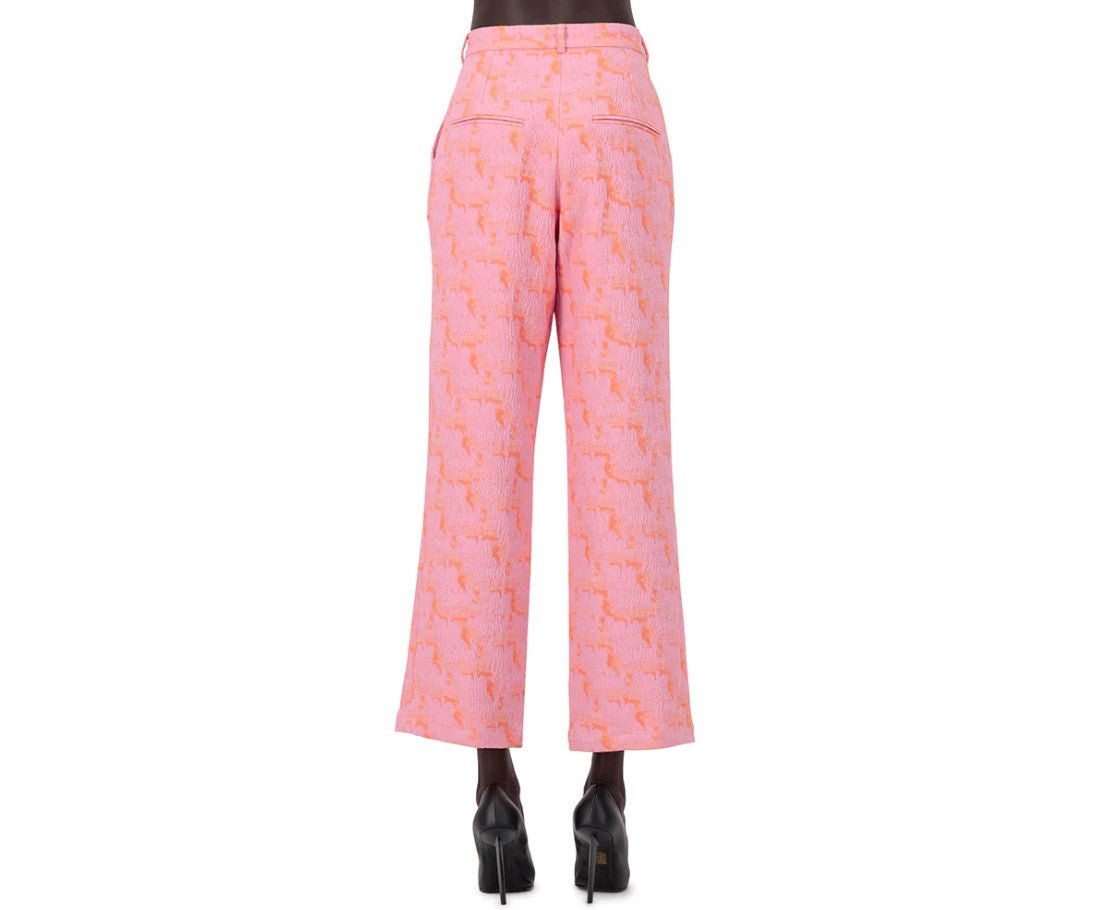 Pink Jacquard Pants