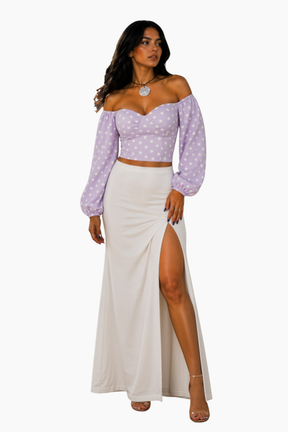 Long Sleeve Offshoulder Top