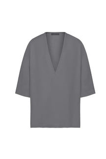 V Neck T-Shirt: Linen