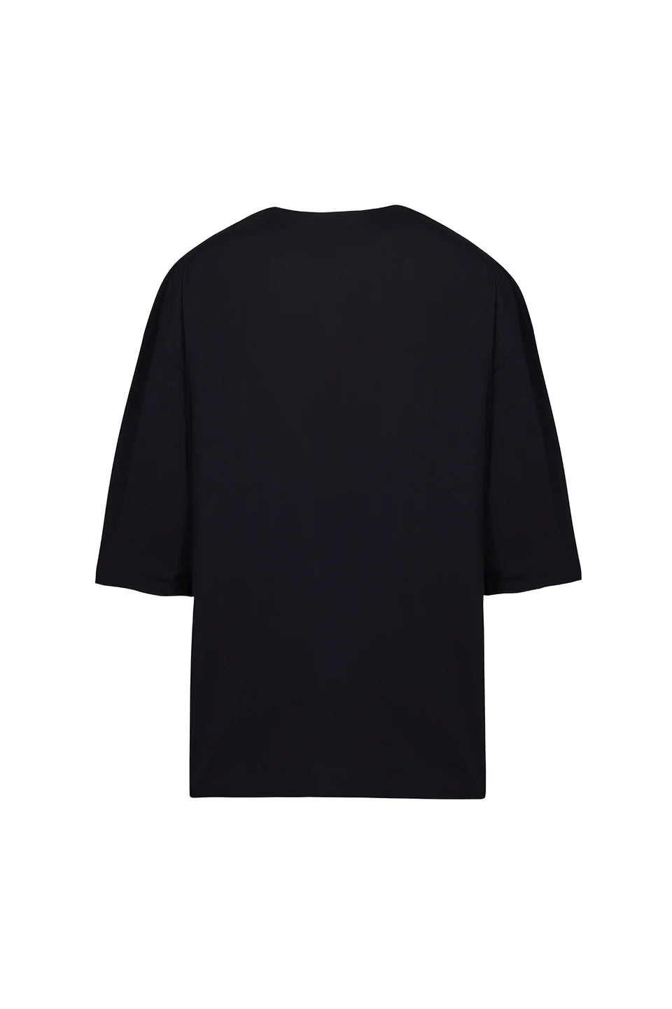 V Neck Black T-Shirt: Cotton