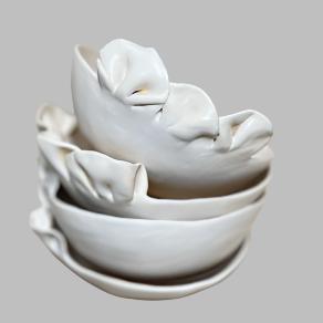 Set Of 4 Small Bowls- Ruffles 045