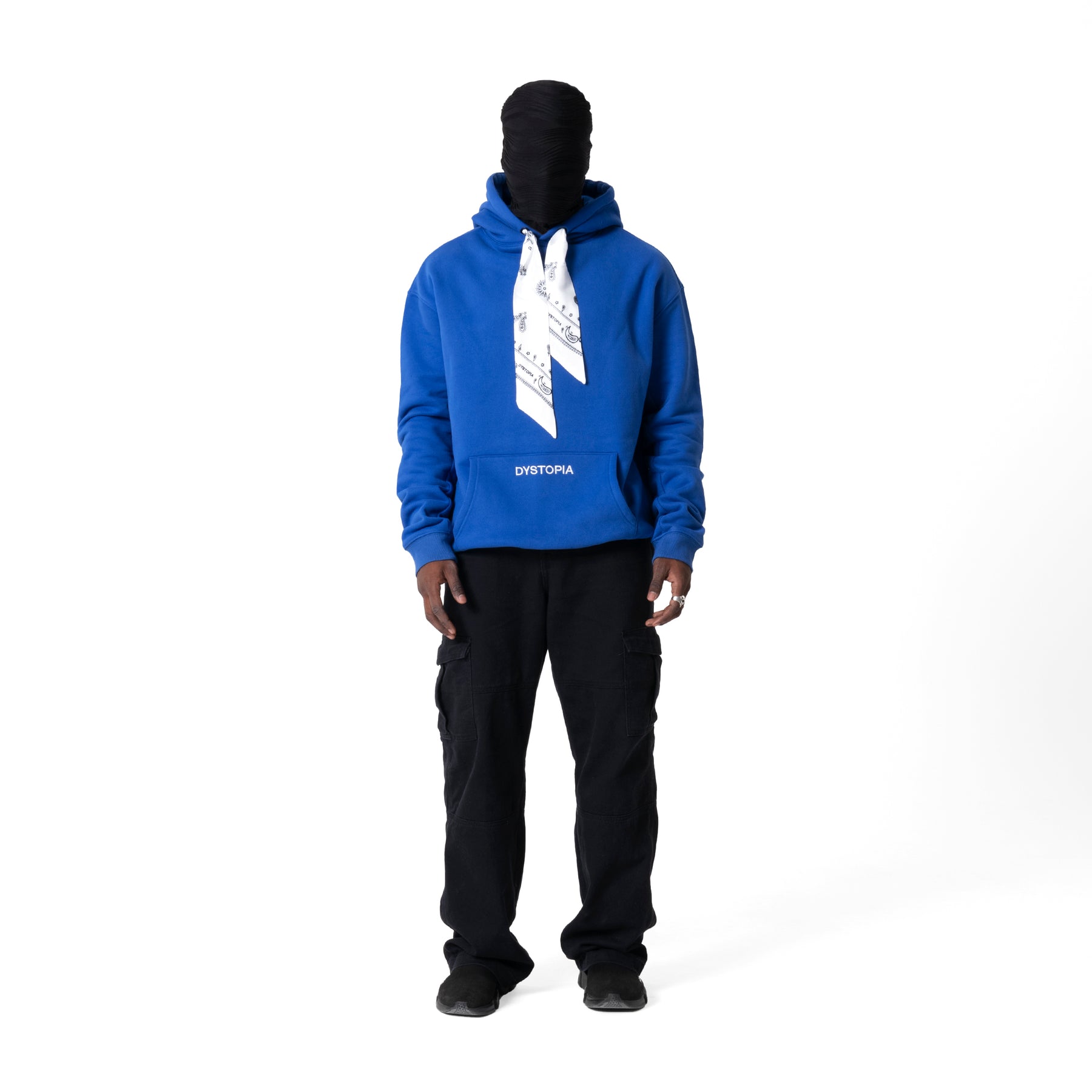 Dystopia Blue Fabric Hoodie