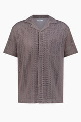 Short-sleeve shirt with a subtle pattern 