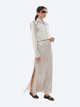 Silky Long Skirt | Silver Grey