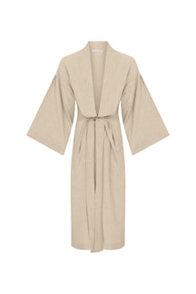 long kimono, with long sleeve , beige