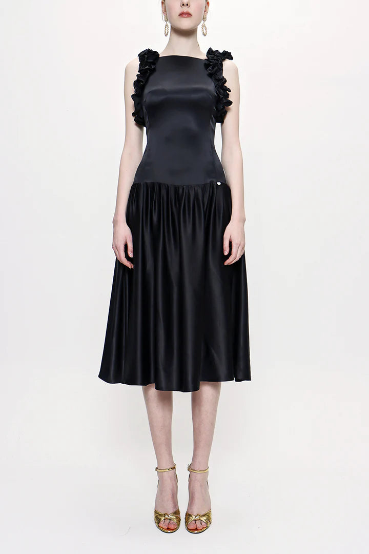 Sleeveless Slim Fit Dress - Black