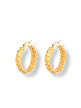 Earrings Gold Round Spikelet