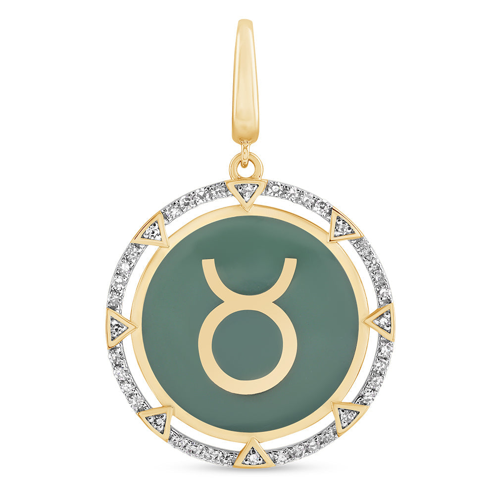 Round Taurus Charm