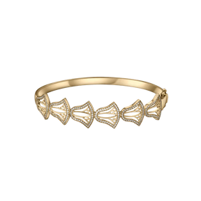 The Rebirth Lotus Bangle with Diamonds