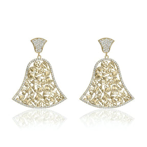 The Mona Lotus Diamond Earrings