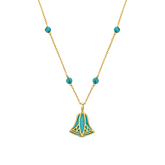 Turquoise Lotus Pendant