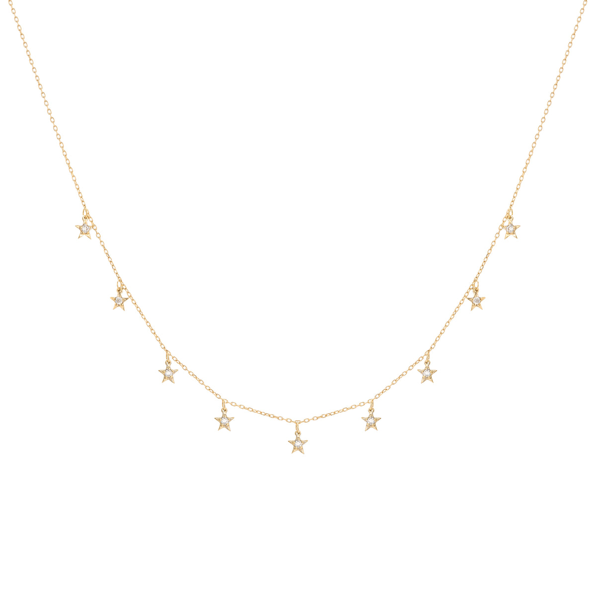 Tiny Diamond Star Necklace