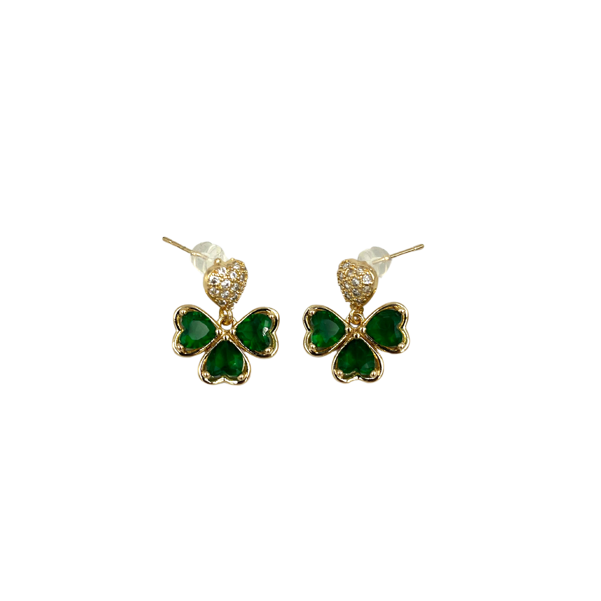 Flower Earrings - Green