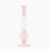 Rose glass candle holder