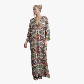 V Neck Sleeve Long Dress I Earth BF