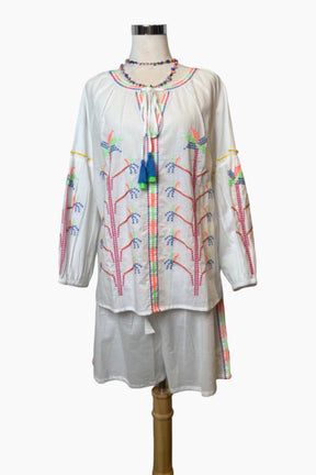 White Set W/ Coloured Palms