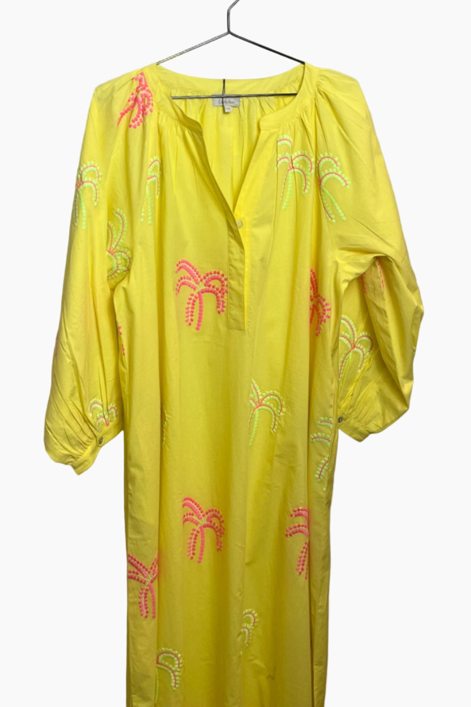 Yellow Dress W/ Coloured Palms