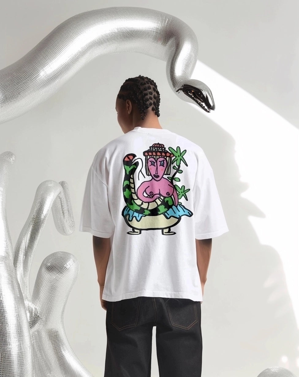 White Printed T-shirt
(Sahmeran)