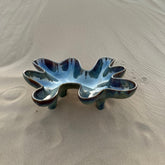 Azure Splash Organic Leaf Centrepiece Platter – 28 cm