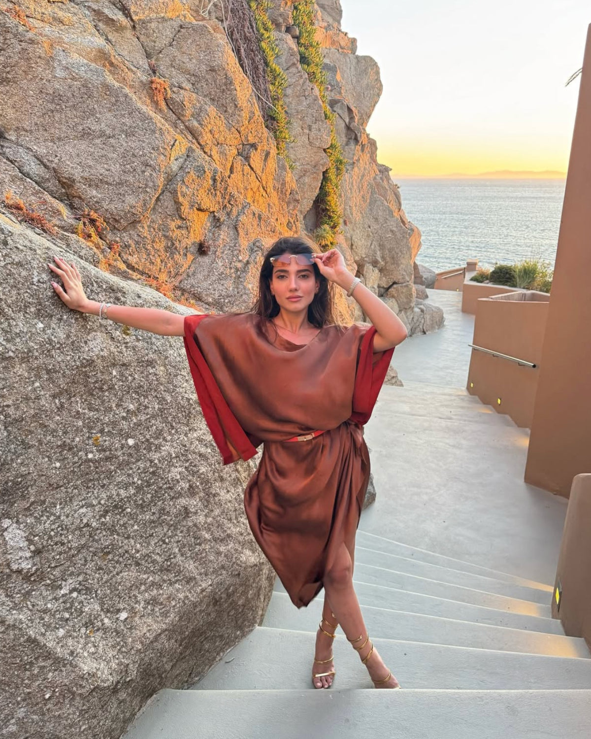 Silk Dress Assymetric