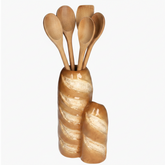 KAL-7970 Vase Baguette Stoneware Brown 14.8x11x25.5cm