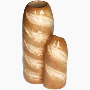 Decorative vase with a swirling pattern on a white background