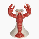 KAL-8189 Candle Stick Lobster Stoneware Red 12.2x10.7x17.8c