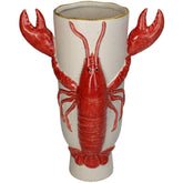 KAL-8190 Vase Lobster Stoneware Red 22x16x32cm