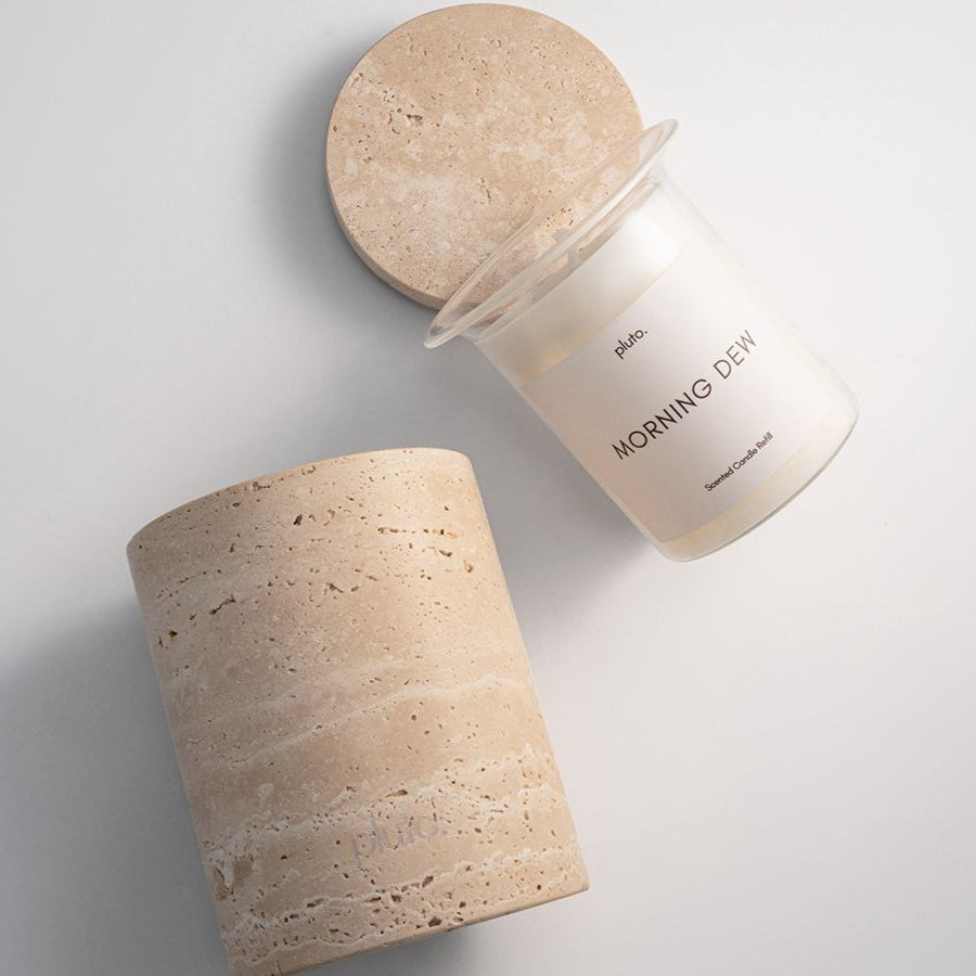 Marble candle insert- Morning Dew