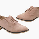 Pair of beige suede shoes 