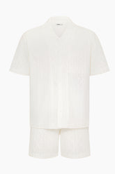 White shirt and shorts set 