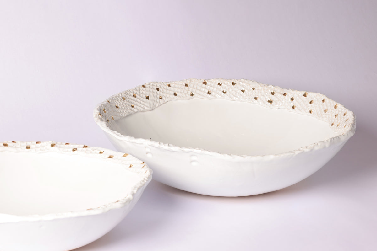 Arlequin Round Bowl - White