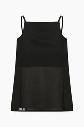 Voile top featuring an inner breast lining for coverage and adjustable back straps for a tailored fit.