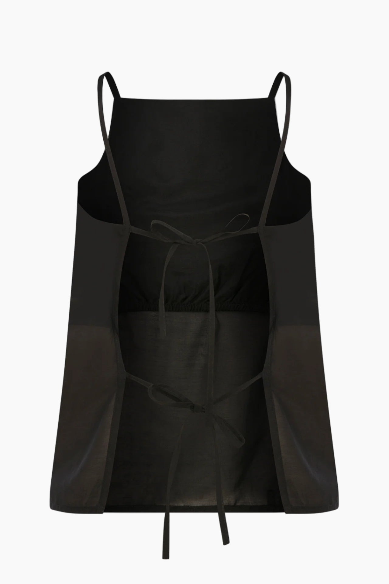 Voile top featuring an inner breast lining for coverage and adjustable back straps for a tailored fit.