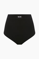 Black high-waisted underwear with 'TOU-BE' branding 