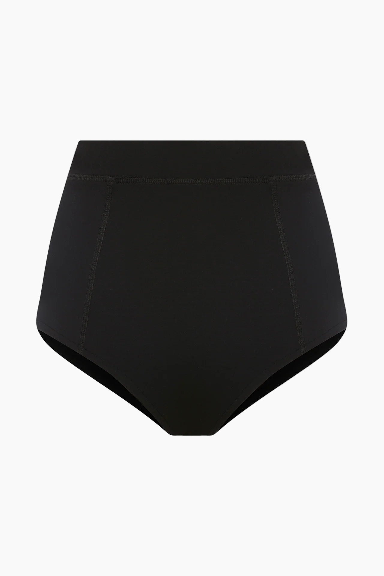 Black high-waisted bikini bottom 