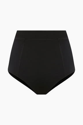 Black high-waisted bikini bottom 