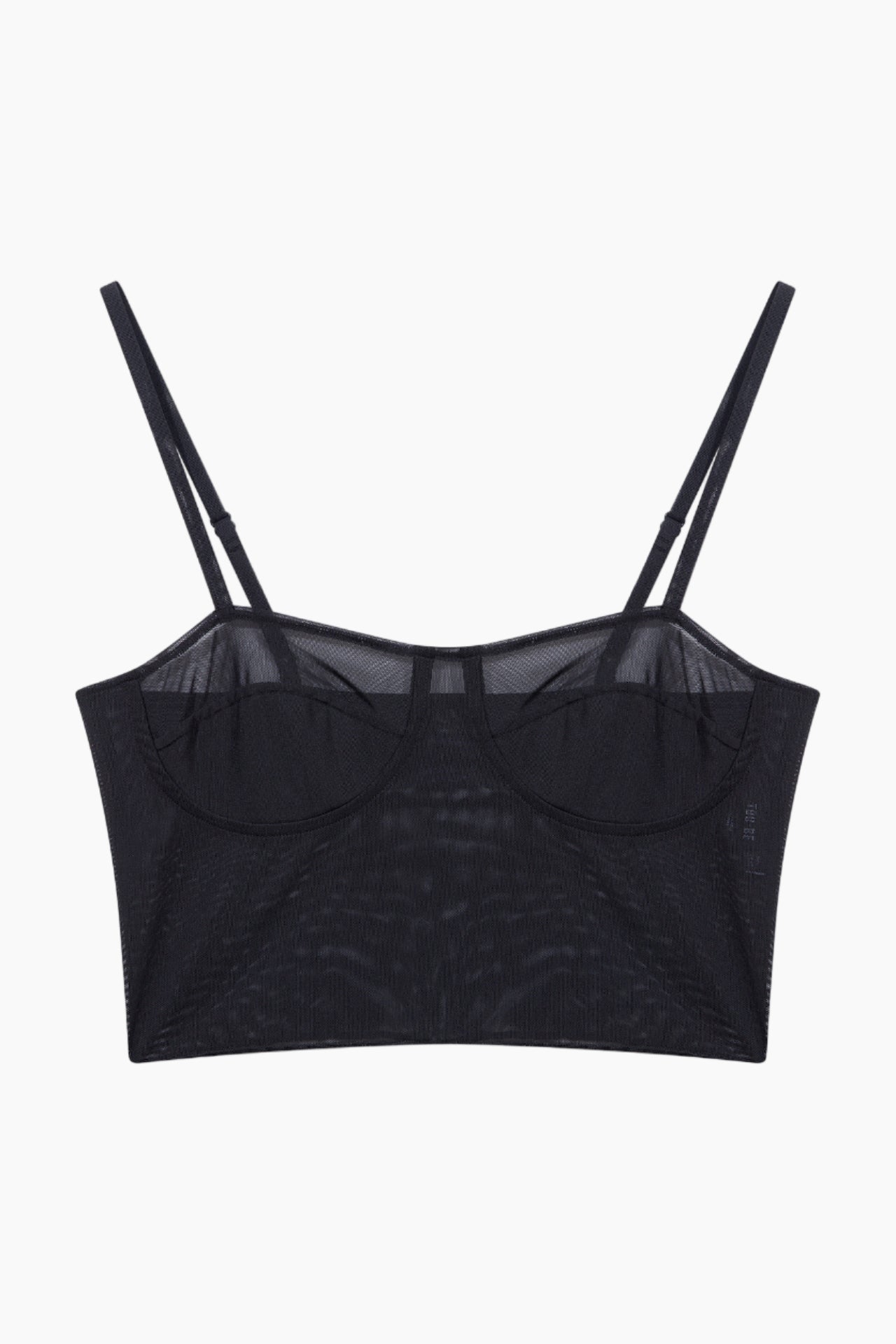 Black bralette with thin straps