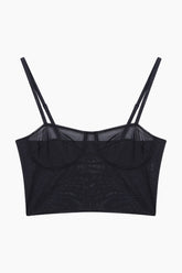 Black bralette with thin straps